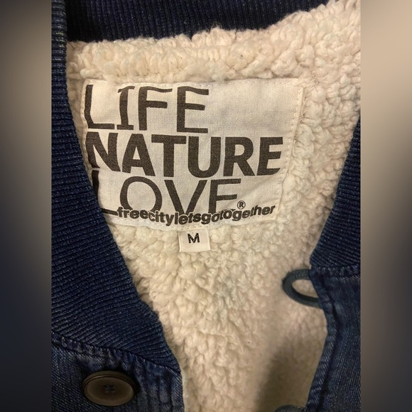Free City Abiquiu Sherpa Jacket Indigo Blue Size Medium - Picture 6 of 10